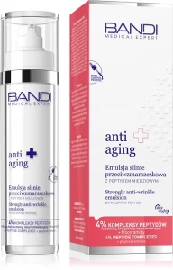 Strongly anti-wrinkle emulsion with copper peptide